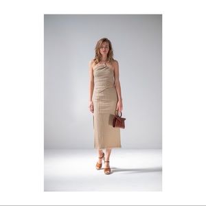 NANUSHKA SKIRT MOJA WEAVED - TAUPE